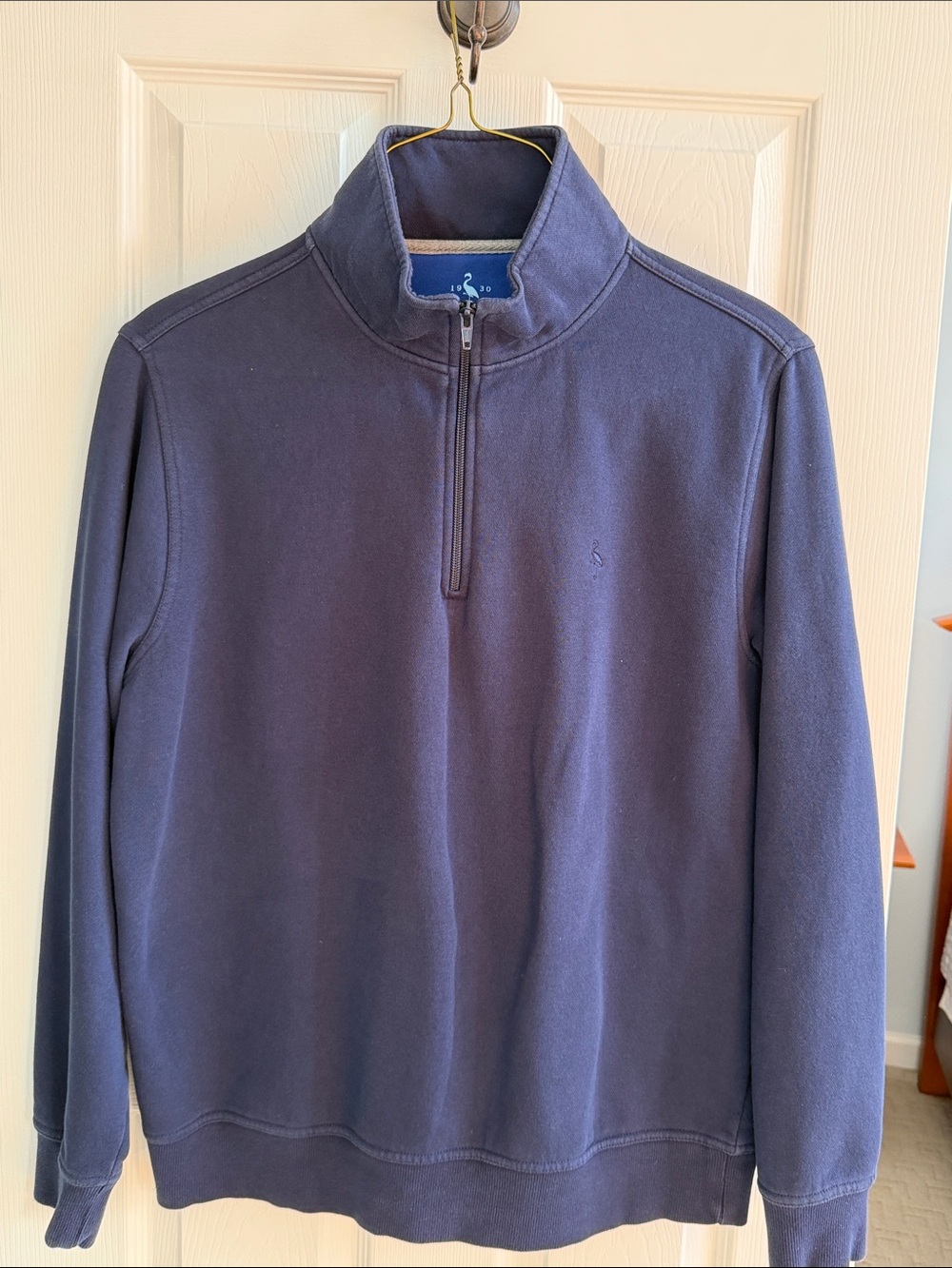 Tailorbyrd Navy Quarter-Zip Mock Neck Sweater